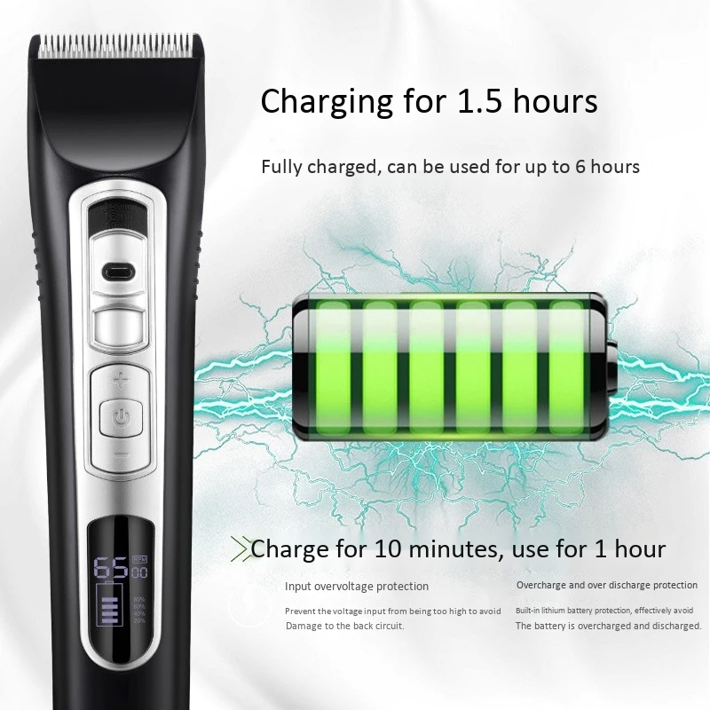 

Electric Pet Clipper Professional Grooming Kit Rechargeable Pet Cat and Dog Clipper Shaver Set