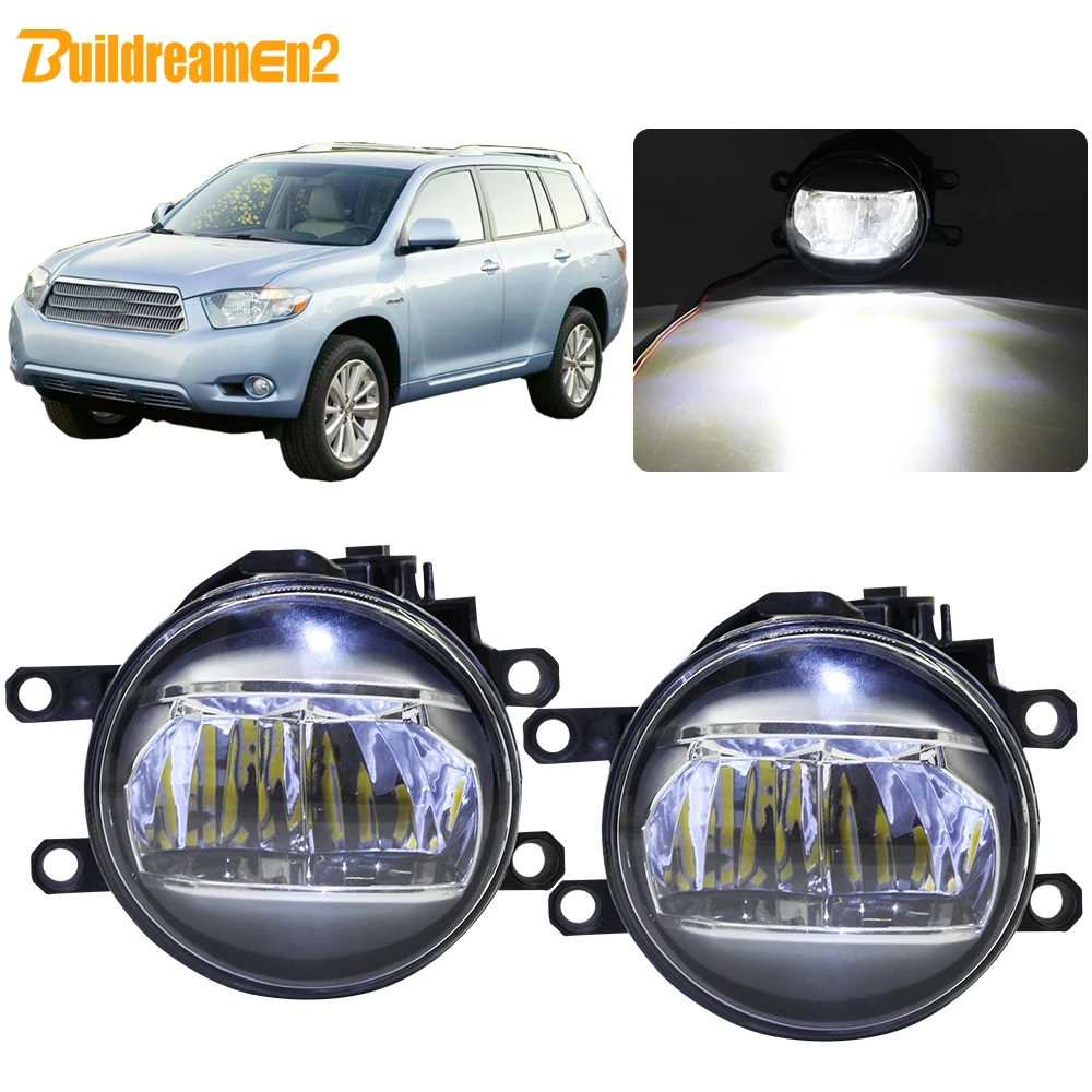 Buildreamen2 для Toyota Highlander 2008 2009 2010 2011 2012 Противотуманные фары Дневные Фары Светильник