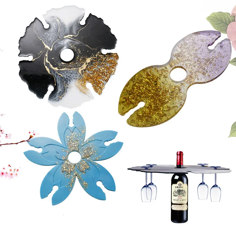 

Wine Rock Sakura Irregular Wine Holder UV Resin Molds DIY Handcraft Jewelry Tools