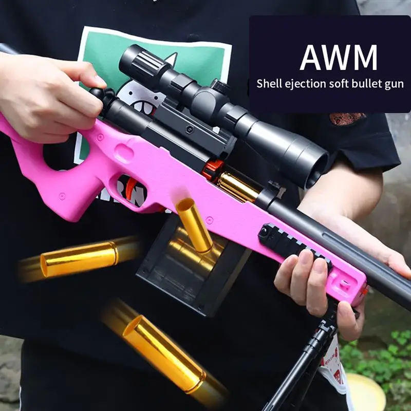 AWM M24 98k Soft Bullet Hерф Sniper Rifle EVA Airsoft Weapon Military For Kid Adult Arma CS Fighting Traumat Pellet Toy Gun | Игрушки и
