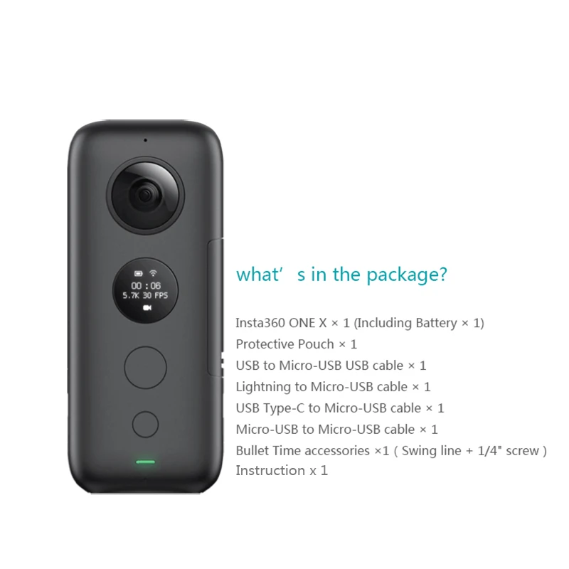 Экшн-камера Insta360 ONE X 5 7 K VR 360 Panorama для iPhone и Android Insta One чехол хранения | Электроника