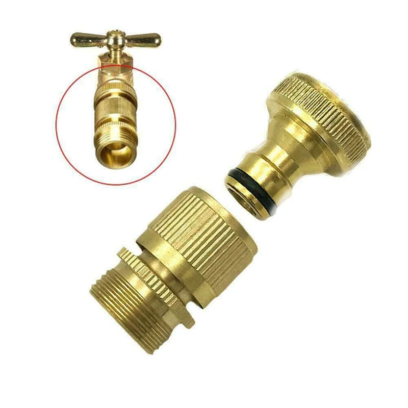 Адаптер для шланга с латунным покрытием 3/4 дюйма быстроразъемный Поворотный