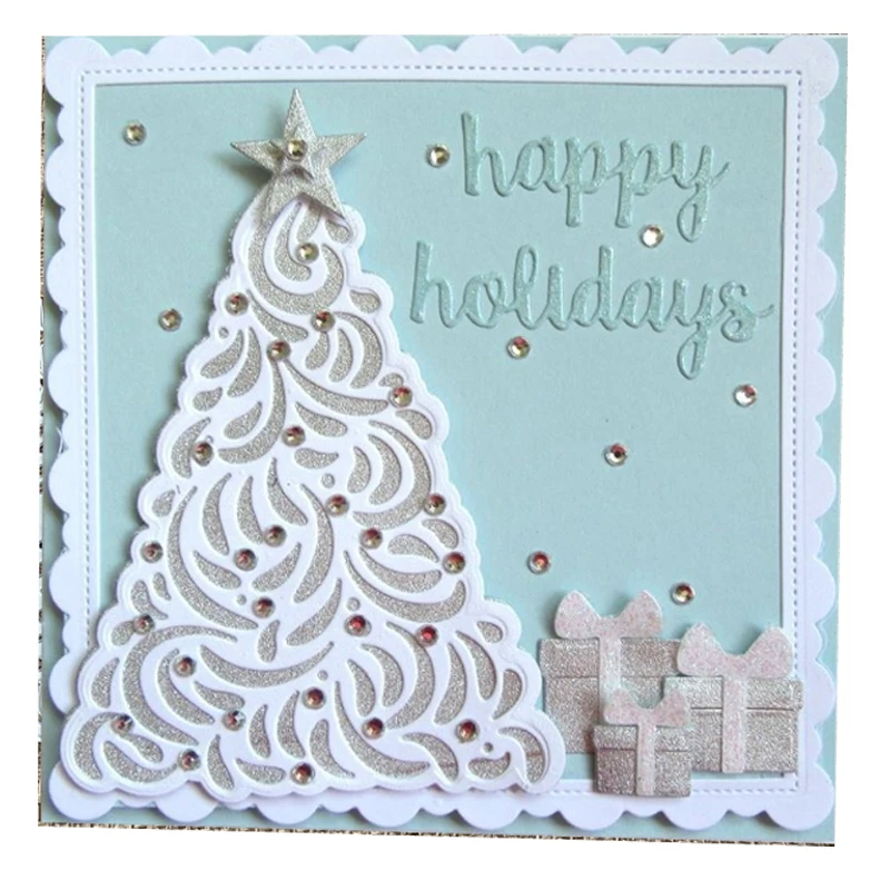 Штампы для резки металла трафареты полая елка звезда штампы Скрапбукинг