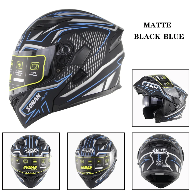 Двойные линзы мотоциклетные шлемы с бамбуковой модель Стрекоза K5 откидной