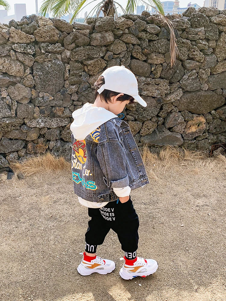 Штаны спортивные детские в западном стиле для мальчиков весна |