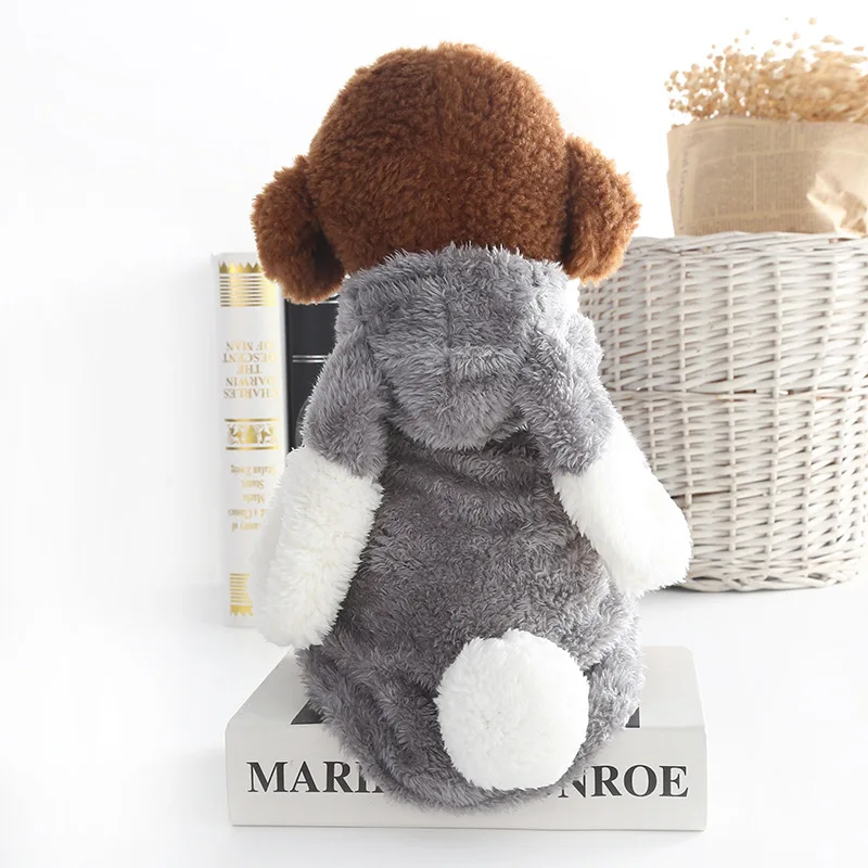 Одежда для собак осенне зимнее пальто маленьких кошек с капюшоном куртка щенков