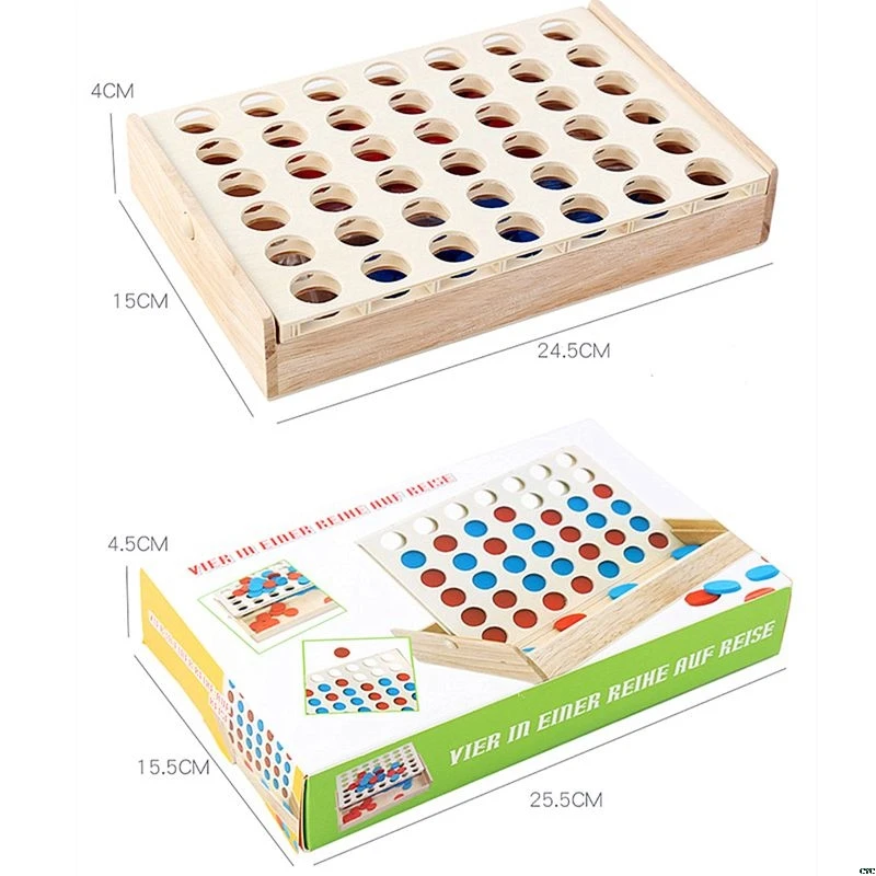 

4 in a Row. Four in a Row Wooden Game, Line Up 4, Classic Family Toy, Board Game For Kids And Family Fun