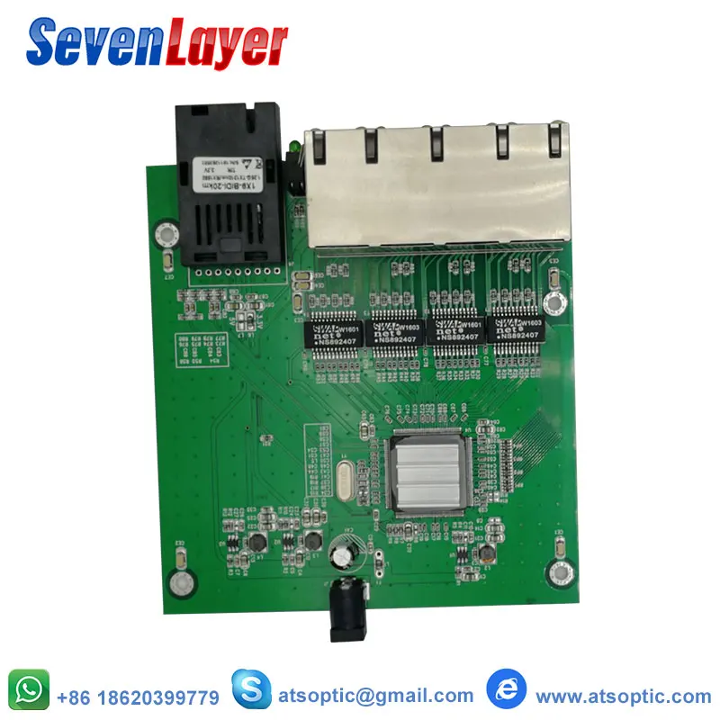 Коммутатор Gigabit Ethernet 8 RJ45 1 SC волоконно оптический медиа конвертер одномодовый