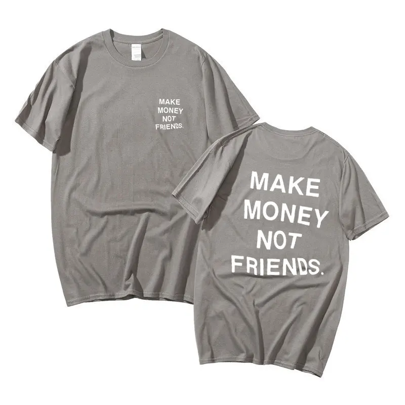 Футболка Мужская/женская с надписью Make Money Not Friends уличная одежда в стиле хип хоп