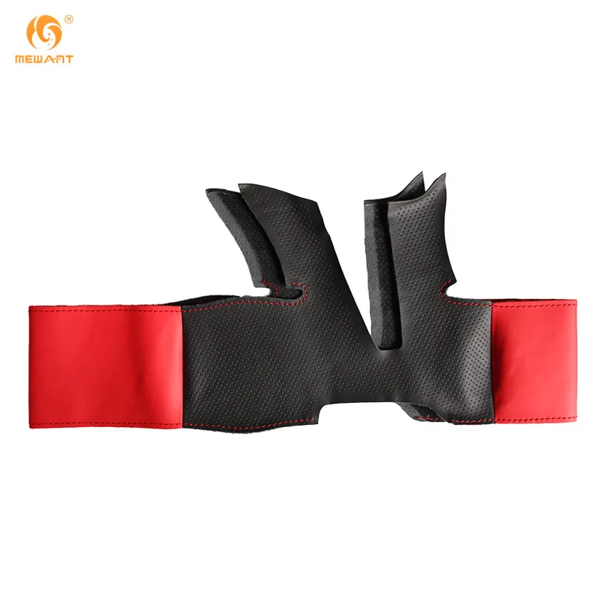 MEWANT черный красный чехол рулевого колеса автомобиля из натуральной кожи для Citroen