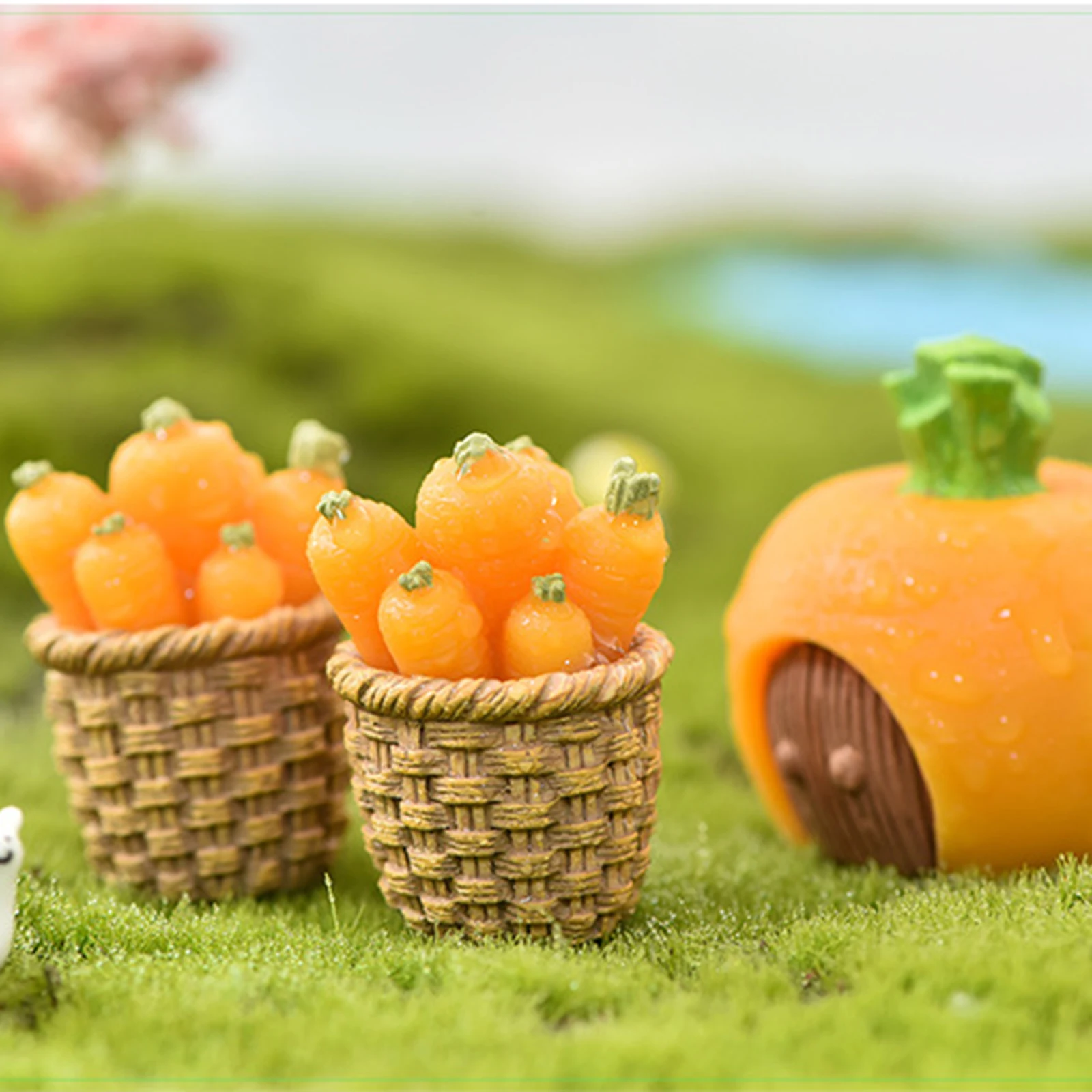 

Resin Miniatures Figurine Garden Decor Plant Ornament Cute Fairy Garden Animals Bunny Craft House Gardening Decoration