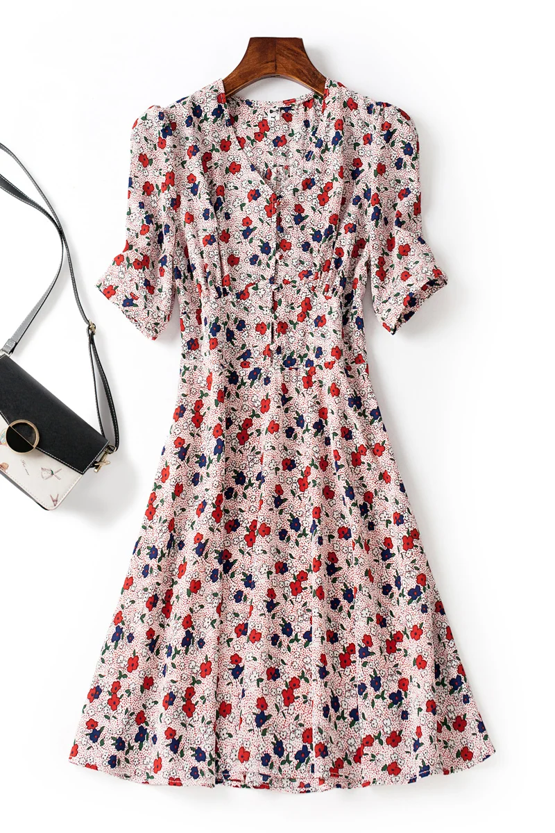 

Floral Dress Summer Fairy Super Fairy Sweet French Minority Gentle Wind Dating Skirt Summer 2021