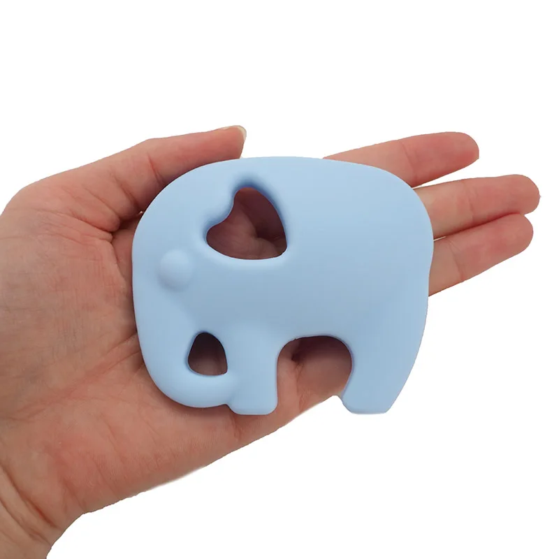 Chenkai 10PCS Food Grade Silicone Elephant Teethers Baby Cartoon Animals Teething For DIY Chewable Pendant Necklace Accessory | Мать и