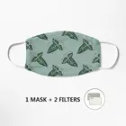 Пылезащитная маска для рта с листьями Lorien, хлопковая маска для лица, против загрязнения, вечерняя маска