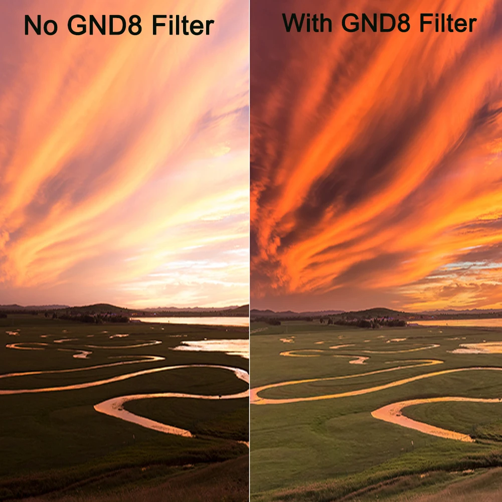 Градиентный Gnd фильтр BAODELI 49 52 55 58 67 72 77 82 мм для объектива камеры Canon M50 600d Nikon D3200 D3500