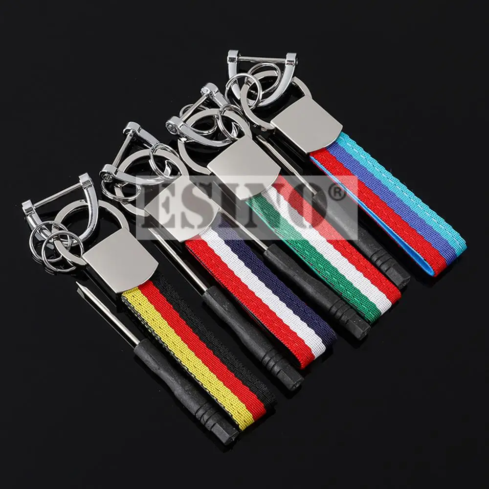 New Fashion Design Creative Car Accessory 3D Metal Zinc Alloy Webbing Key Chain Ring For M France Germany Italy | Автомобили и