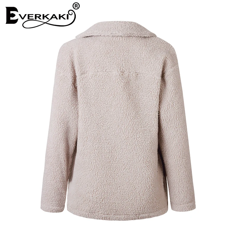 Everkaki Boho бархатное пальто куртки женские на молнии зимние толстые модные повседневные однотонные женские искусственная куртка на меху женские зима