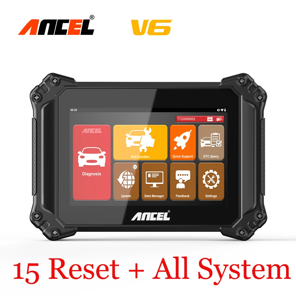 

ANCEL V6 Car Diagnostic Tool Professional Full System Code Reader 15 Resets Multibrand Diagnosis ODB2 OBDII Automotive Scanner