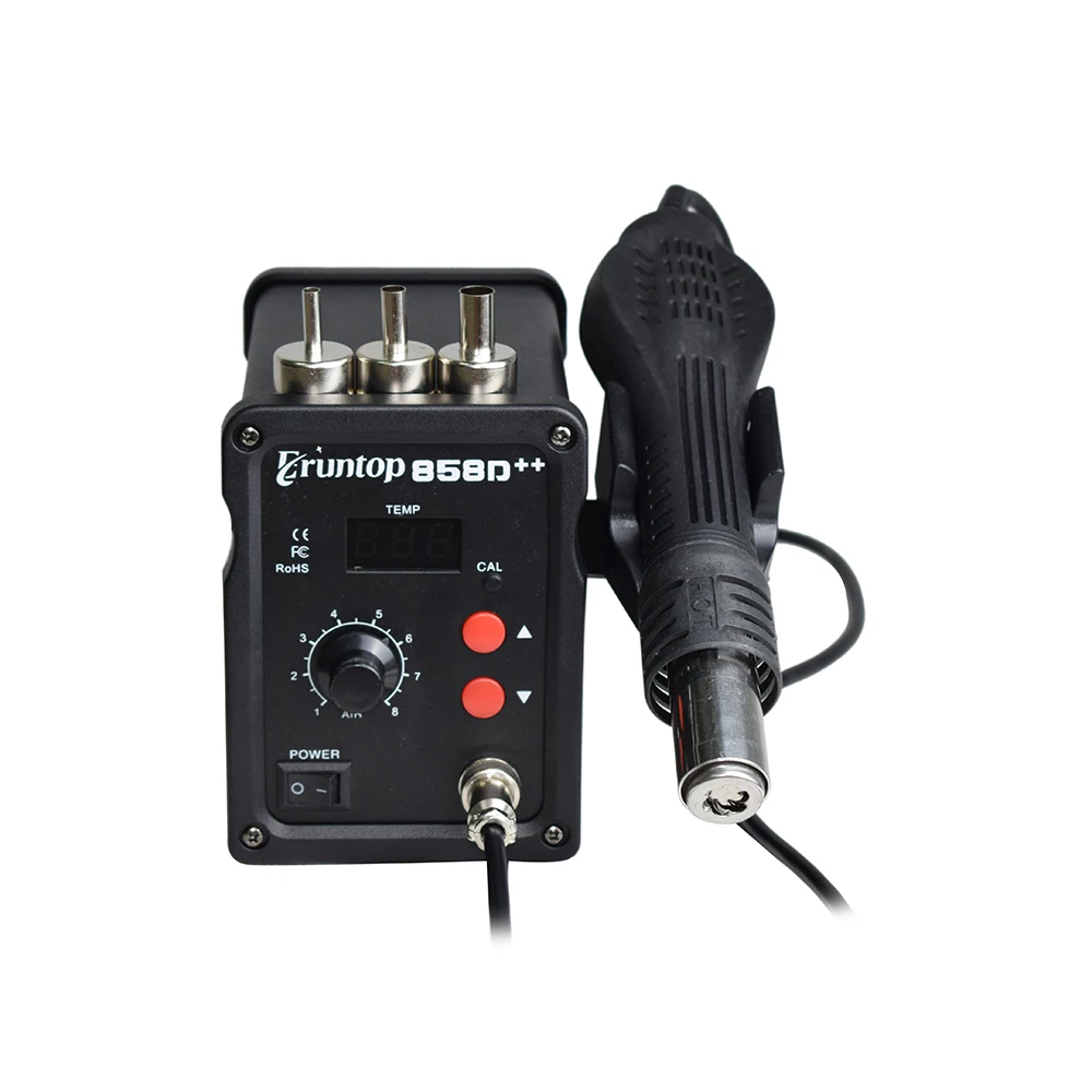 Черный 700 Вт 858D++ ESD паяльная станция светодиодный цифровой SMD паяльник горячий воздушный пистолет обновлен от 858D 858D