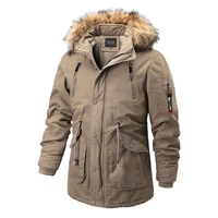2021 winter cotton clothes british wool collar outdoor sports windproof and antifreeze coat warm coat