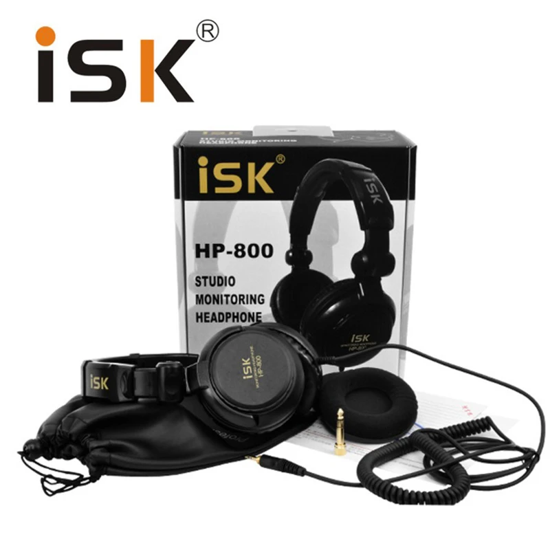 Оригинальные наушники ISK HP 800 Auriculares для студийного мониторинга Накладные Hifi с