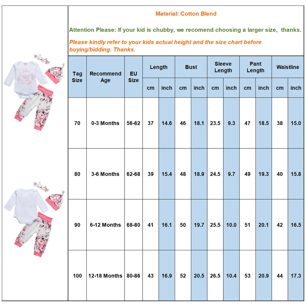 Комплект из 4 предметов розовый комбинезон для девочек с длинными рукавами