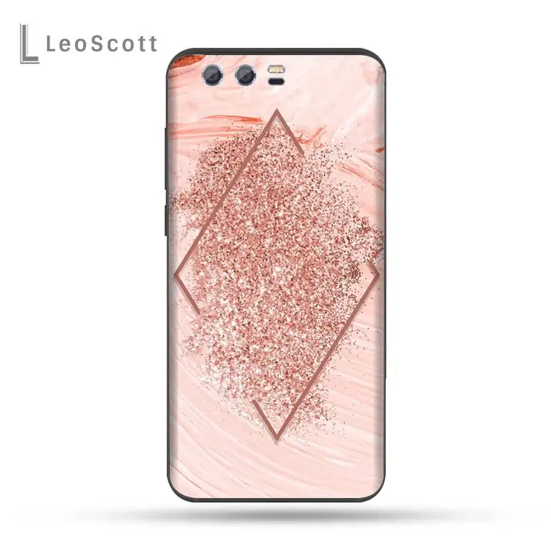 

Gold Rose Love heart Bling Phone Case For Huawei Honor view 7a5.45inch 7c5.7inch 8x 8a 8c 9 9x 10 20 10i 20i lite pro