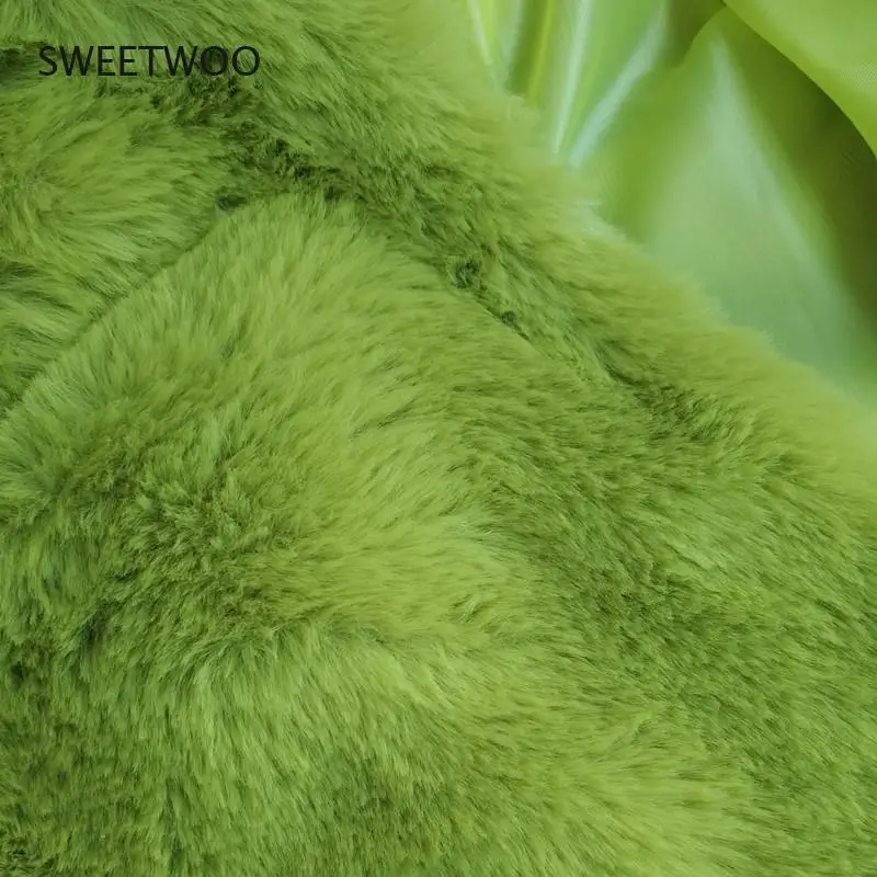 Fluffy Faux Fur Coat Winter Fashion Furry Cropped Teddy Bear Jackets Women Basic Solid Shaggy Cardigan Fashion Cardigan Plush