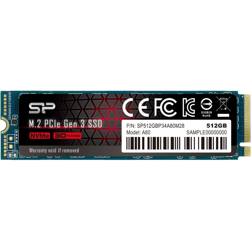 Твердотельный накопитель Silicon Power A80 SP512GBP34A80M28 SSD M.2 512GB PCI-Ex4 | Компьютеры и офис