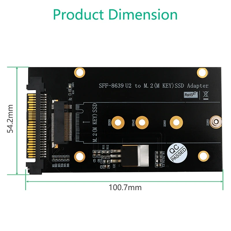 Обновленная версия M.2 NGFF NVME ключ M SSD для SFF 8639 U.2 адаптер с поддержкой радиатора
