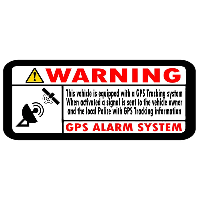 

Hot Interesting GPS ALARM SYSTEM Car Sticker Motorcycle Decals KK Decal Vinyl Bumper Accessories PVC 13cm*6cm