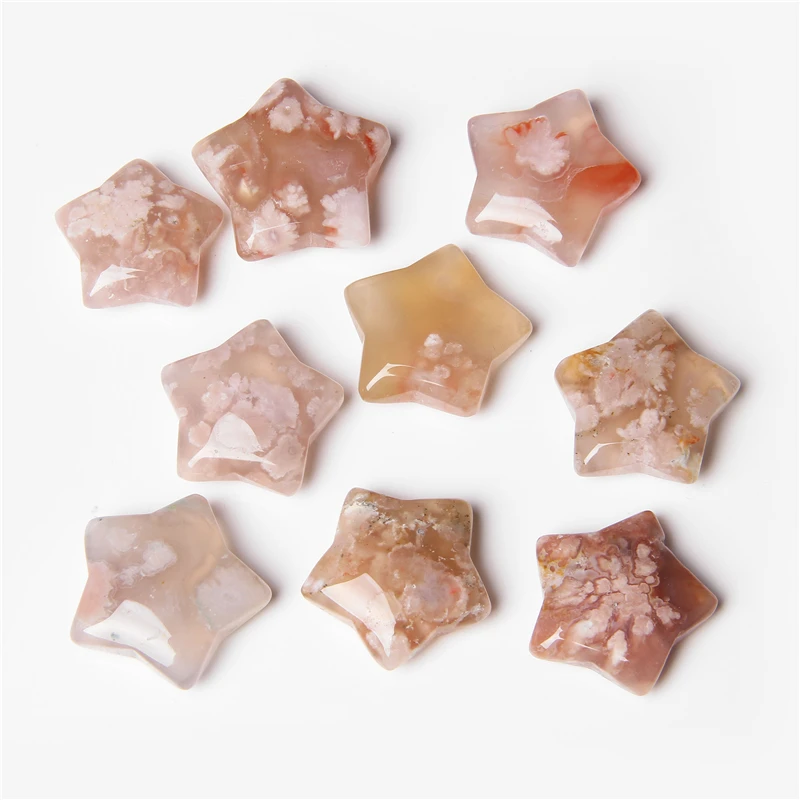 Натуральные камни из кораллового нефрита 28 мм звезда лечебная чакра для