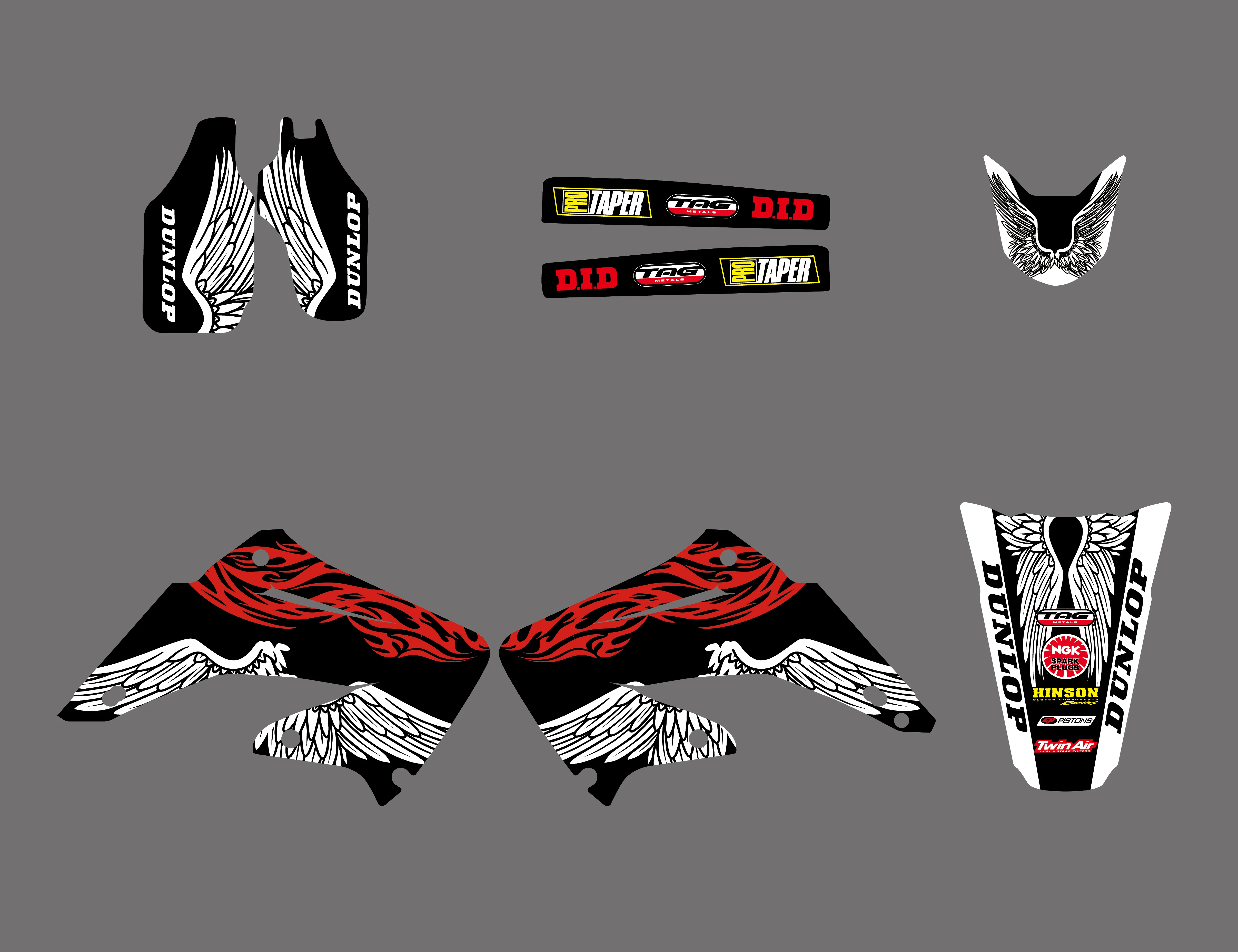 Набор наклеек для графики и фонов Honda CR125 CR250 2002 2003 2004 2005 06 07 08 09 10 11 2012 CR 125 250|sticker
