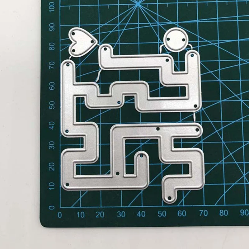 Металлический трафарет в форме сердца лабиринт трафареты для изготовления