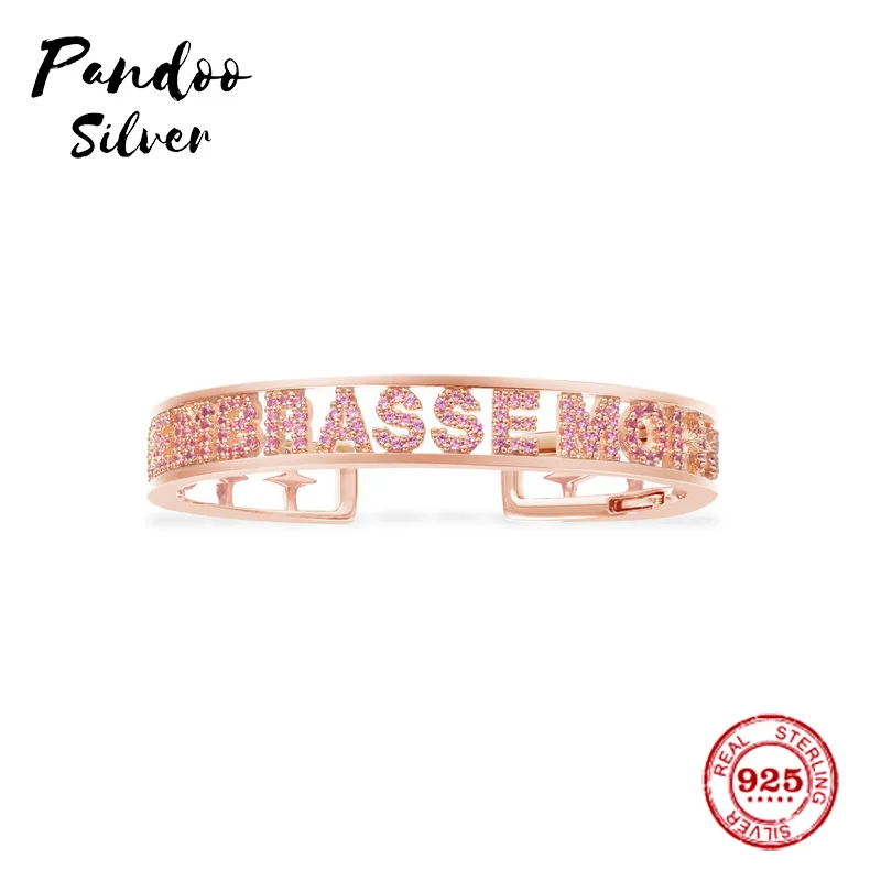 Модные очаровательные стерлингового серебра копия 1:1 розового и серебряного