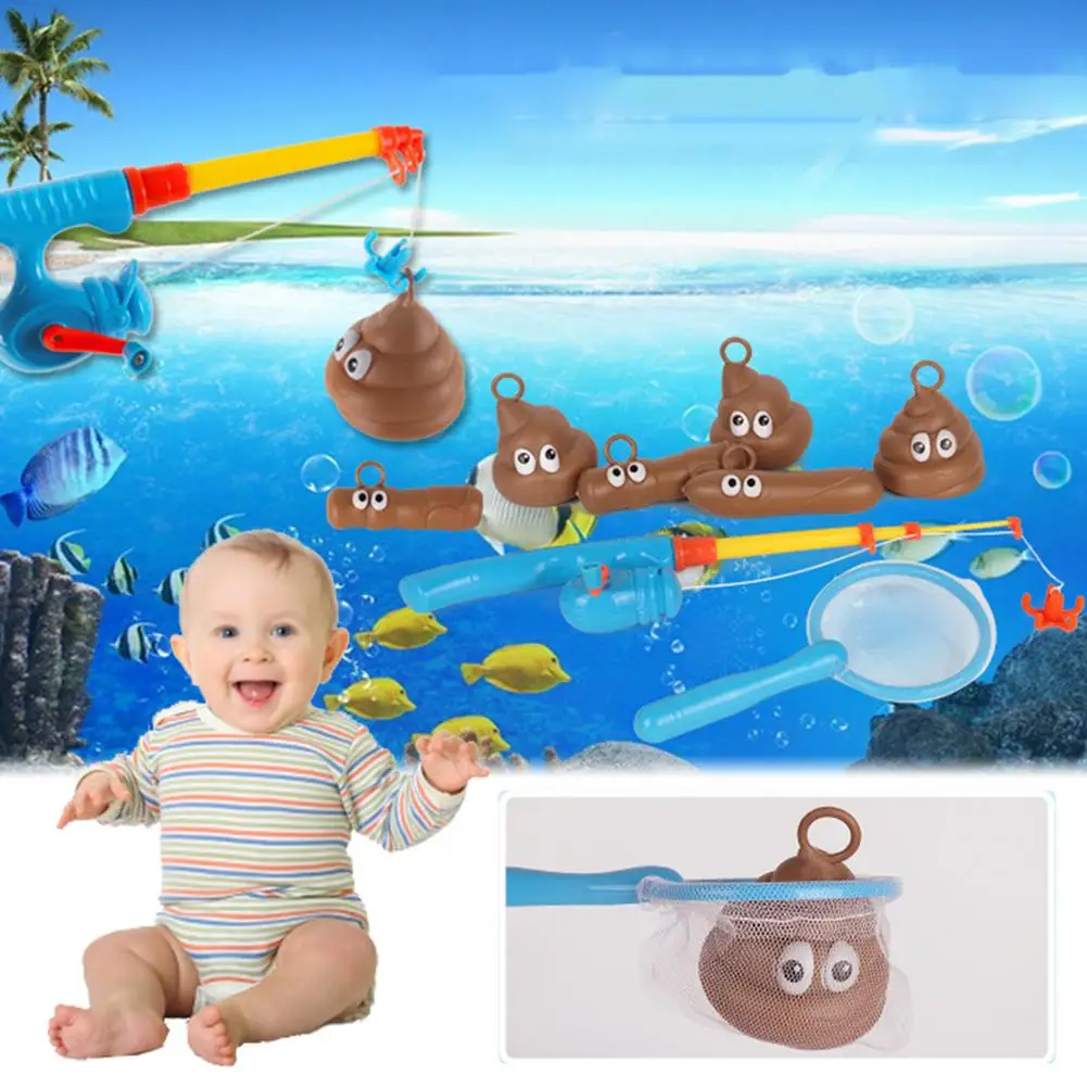 Игрушки для рыбалки с рыболовной удочкой и сеточкой набор игрушек Монтессори