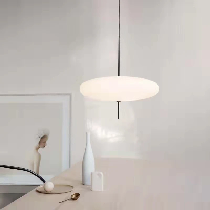 

Современный белый подвесной светильник, акриловая лампа в скандинавском стиле, освещение для кухни, столовой, E27, декоративный Домашний Све...