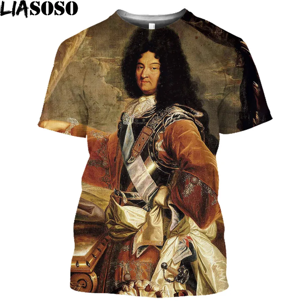 

LIASOSO Fashion Louis XIV Louis 14 3D Printed T Shirts Fashion Luxury Napoleon Bonaparte T-Shirt Vintage Daliy Harajuku Shirt