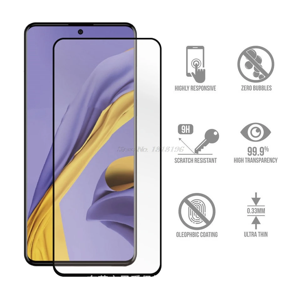 3d-стекло для Samsung A71 A51 полное покрытие клеящееся закаленное стекло премиум-класса