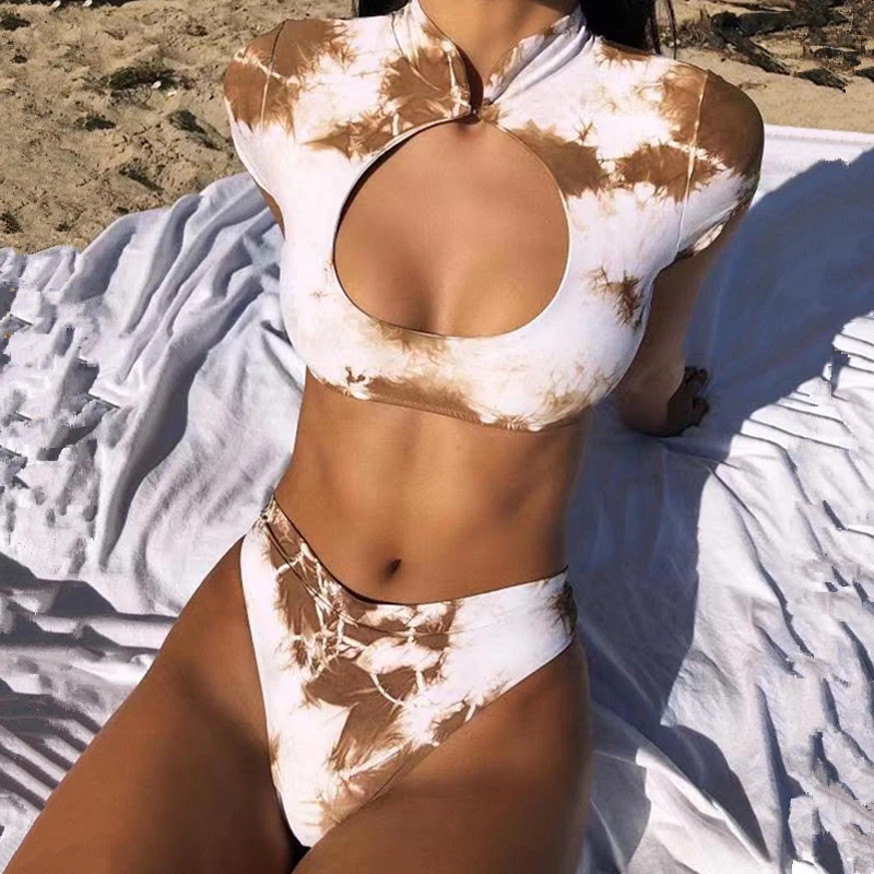 Сексуальные летние женские купальники пляжная одежда цветочные купальные