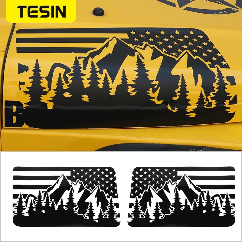 

TESIN Car US Flag Decal Stickers For Dodge RAM USA Flag Sticker Decal For Dodge RAM 2010-2021 Exterior Parts Car Accessories