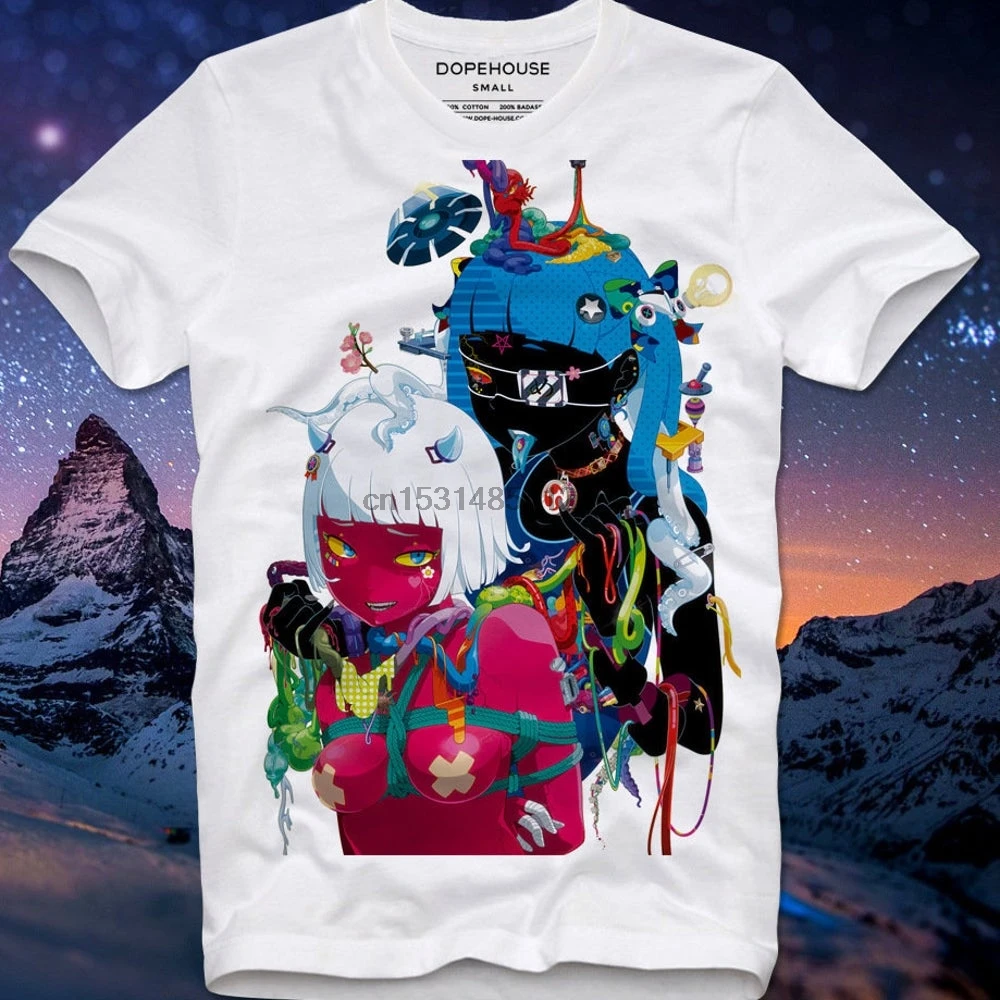 Футболка с японским и языком девушкой демоном из игры Warhol Lichtenstein поп культура