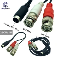 25cm 1 5m s video 4 pin s vhs male to 2bnc male connectors cable for surveillance system