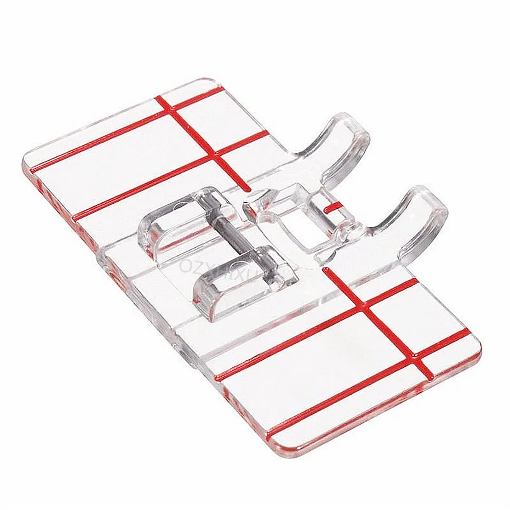 

Plastic Clear Parallel Stitch tool Foot Presser Border Guide Foot Domestic Sewing Machine accessories for Brother/Singer/Janome
