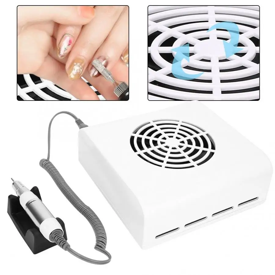 2 in 1 Manicure Machine Electric Nail Art Dust Collector Drill Tool Set For Polishing Device | Красота и здоровье