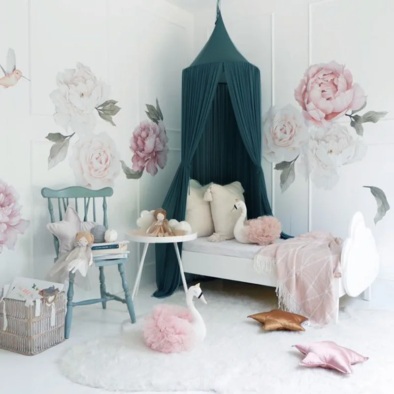 Шифоновая сетка от комаров для маленьких детей романтичная розовая навес