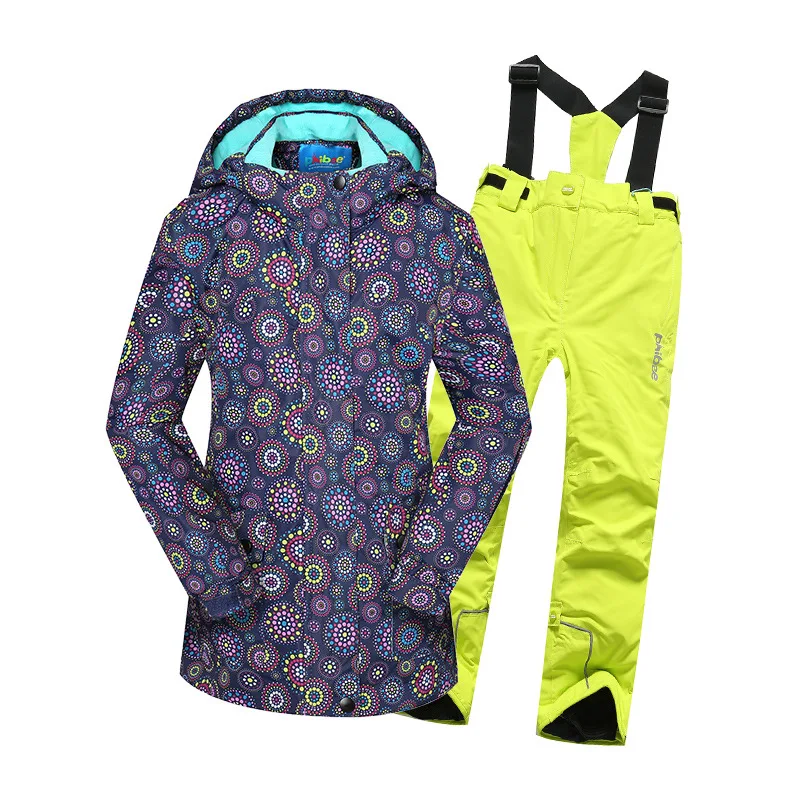 2019 Зимний Лыжный комплект для девочек уличная спортивная куртка сноуборда