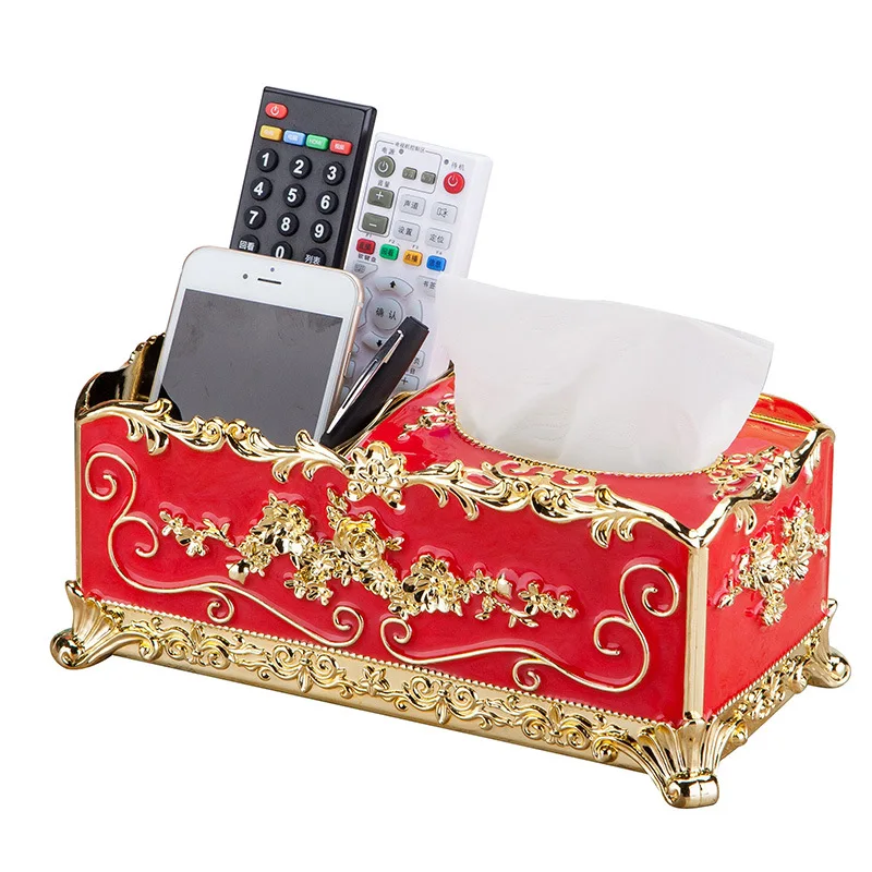 

New multifunctional storage box tissue box European style home living room simple coffee table creative restaurant tissue box