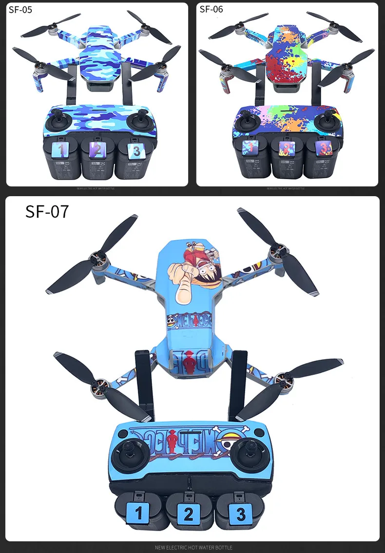 DJI Mavic Mini Royal мини-наклейка на корпус с пультом дистанционного управления все включено защитная пленка флуоресцентная Водонепроницаемая импортная бесшовная Защита от царапин