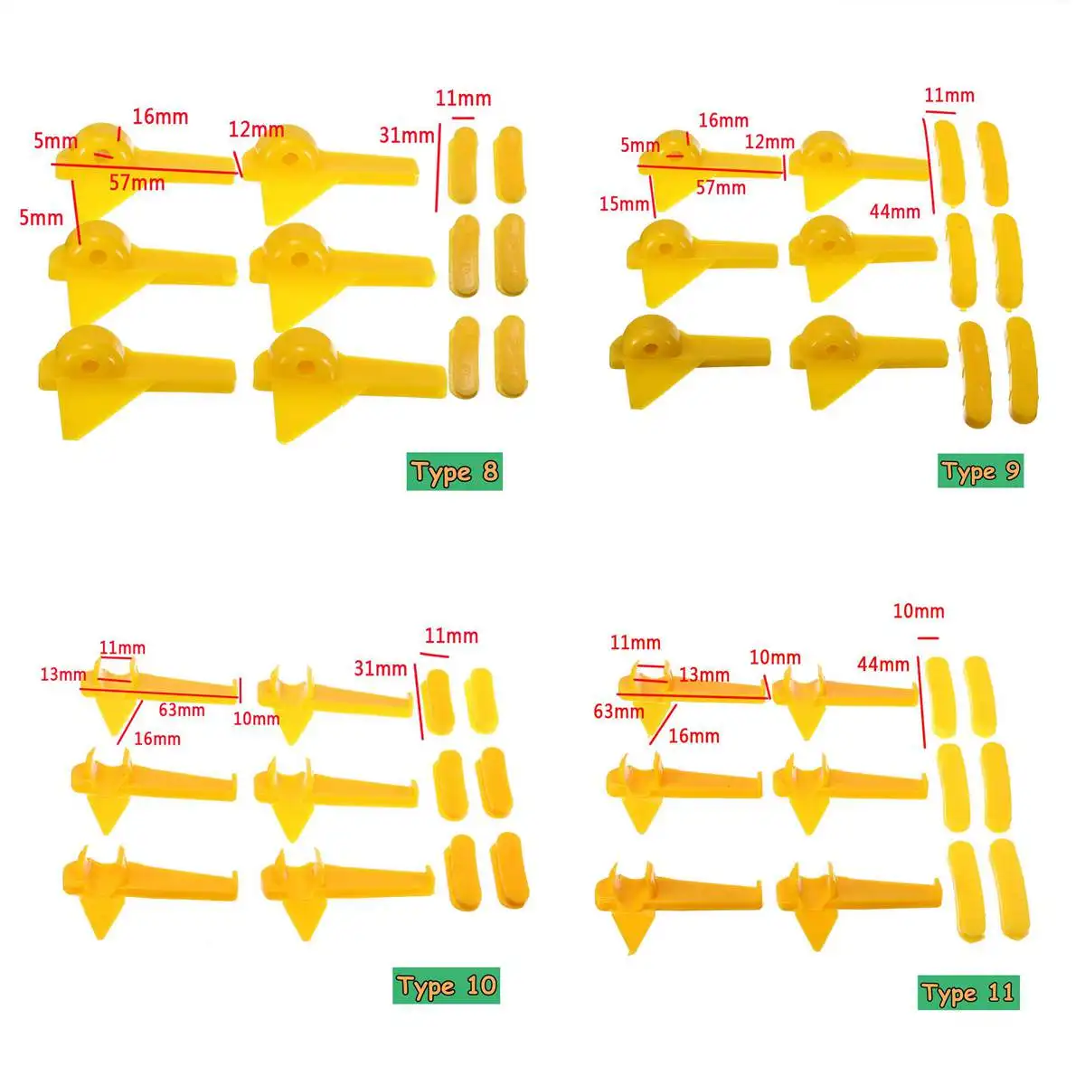 12 шт./компл. нейлоновое крепление для шин аксессуары машины вставки на голову
